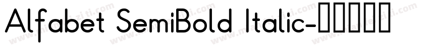 Alfabet SemiBold Italic字体转换